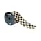 Celebrate It; 2.5" x 6.6yd. Wavy Black Check Wired Faux Linen Ribbon by Celebrate It®; Category:Halloween Ribbon; Image:4